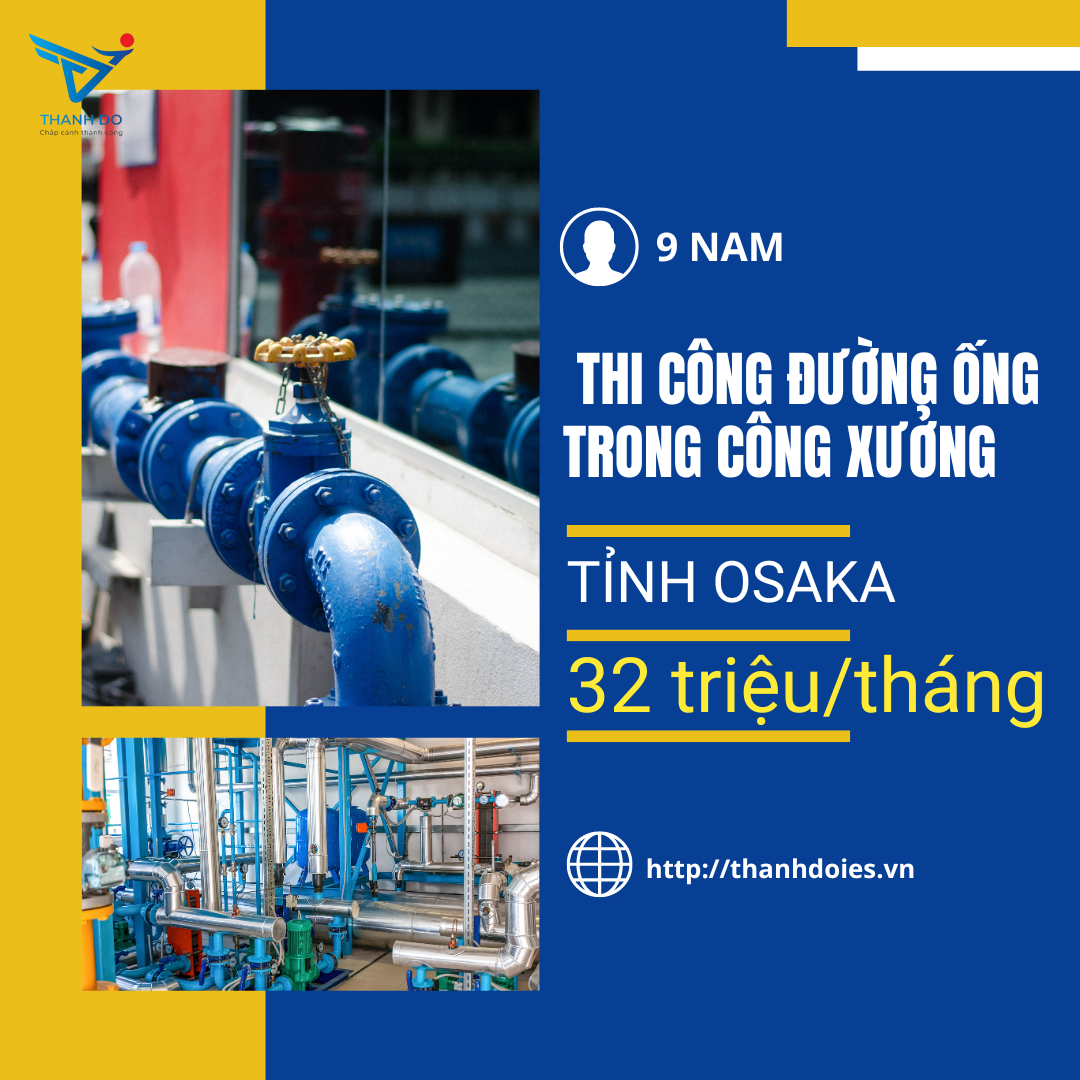 CÔNG TY XKLĐ THÀNH ĐÔ TUYỂN 09 NAM - ĐƠN HÀNG THI CÔNG ĐƯỜNG ỐNG